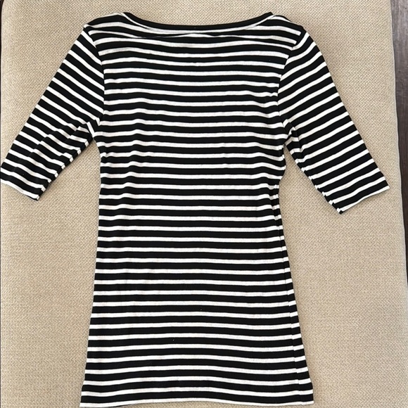 Caslon Black and White Short Sleeve Tee - Picture 3 of 3